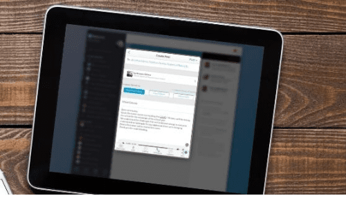 Bloomz communication app on tablet