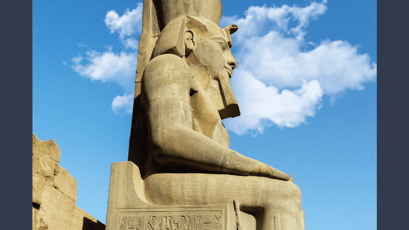 Statue of Amun-Ra, god of the sun in Egyptian myth