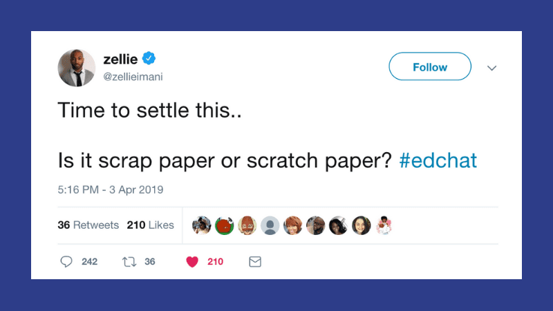 Is it Scratch Paper or Scrap Paper?