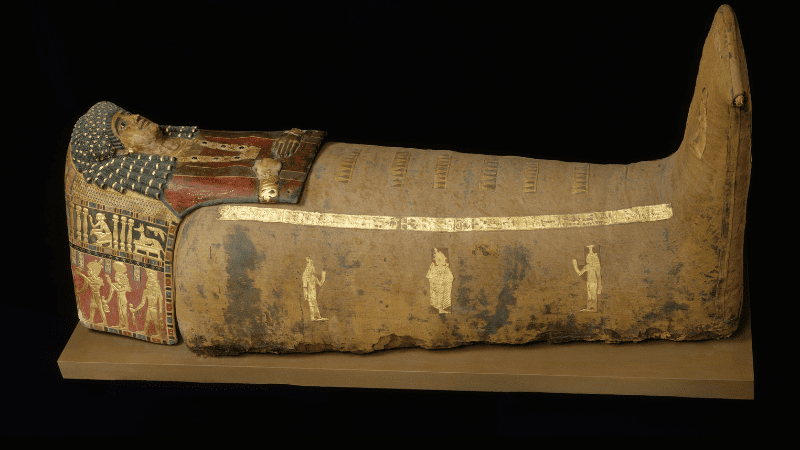 Photograph of an Egyptian sarcophagus 