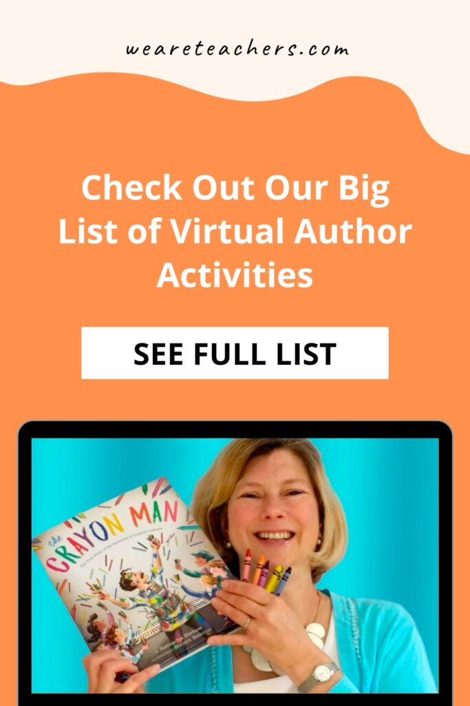 Check out live and pre-recorded author visits, read-alouds, and other virtual author activities like drawing sessions to share with students.