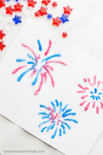 Fireworks made of salt paint -- fourth of july activities