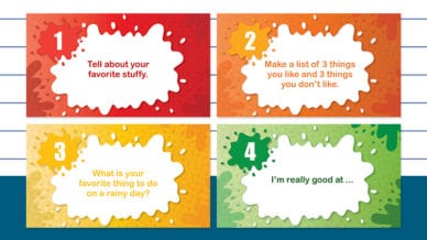 Four Note Card Kindergarten Writing Prompts Powerpoint