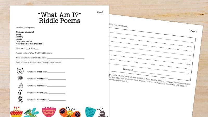 poem worksheet for grade 2