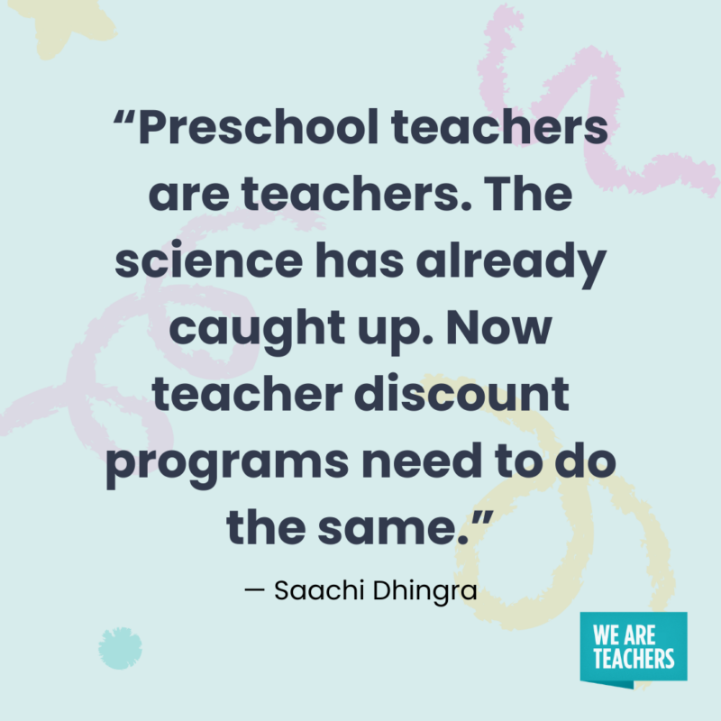 a quote about preschool teachers: The systems used to verify teachers never accounted for early childhood educators.