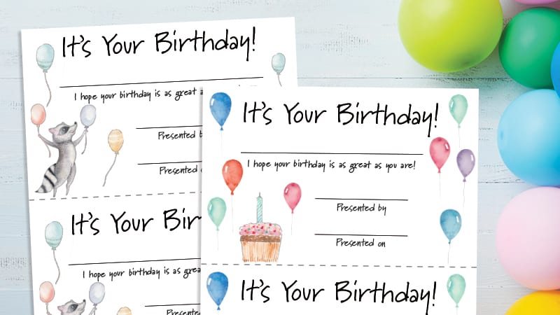 Birthday Certificates - Free Printable for Teachers - WeAreTeachers