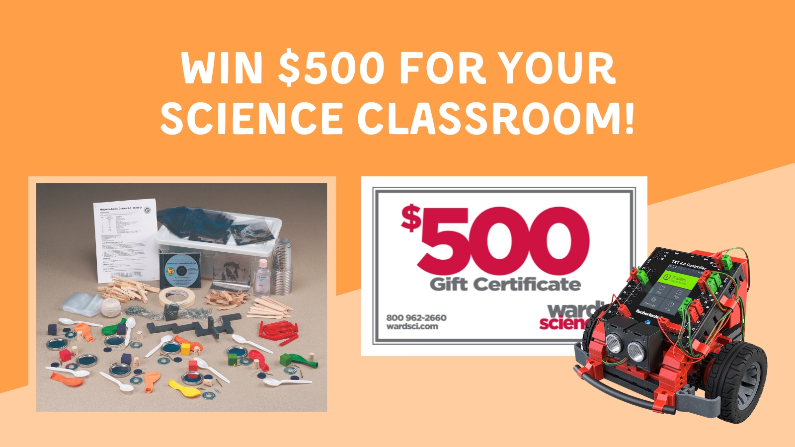 Ward's Science January 2024 $500 gift certificate giveaway