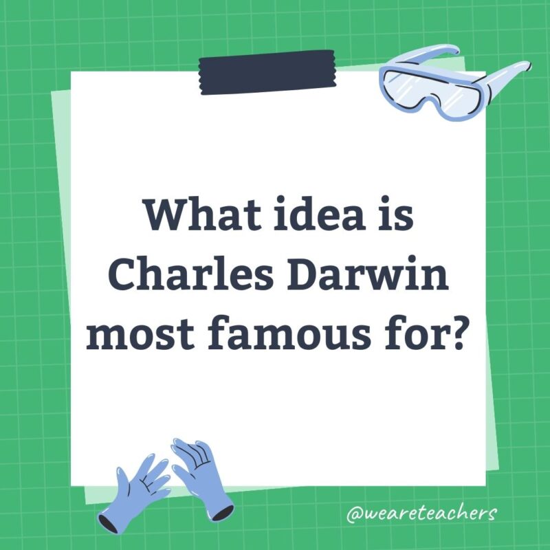 What idea is Charles Darwin most famous for?