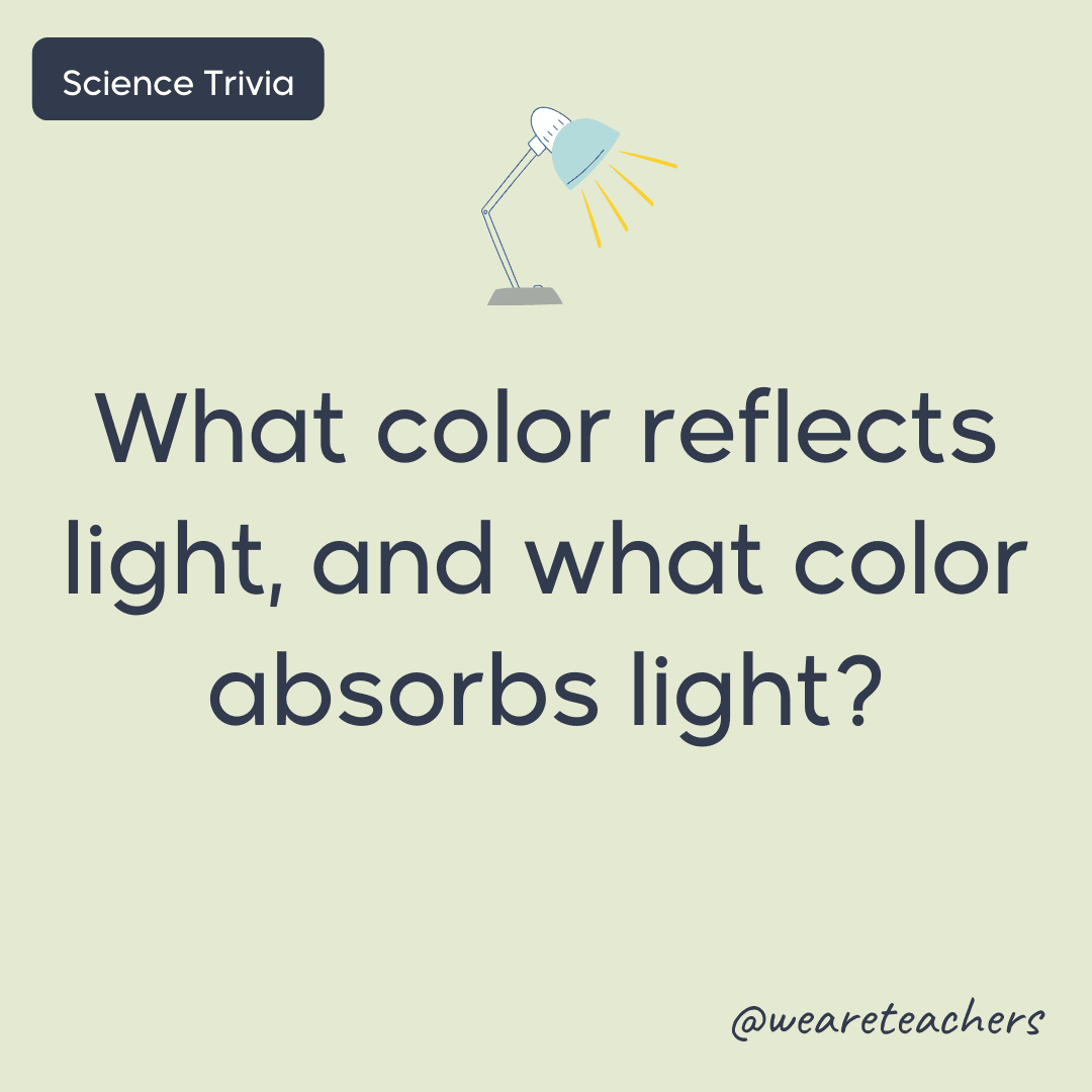 What color reflects light and what color absorbs light?