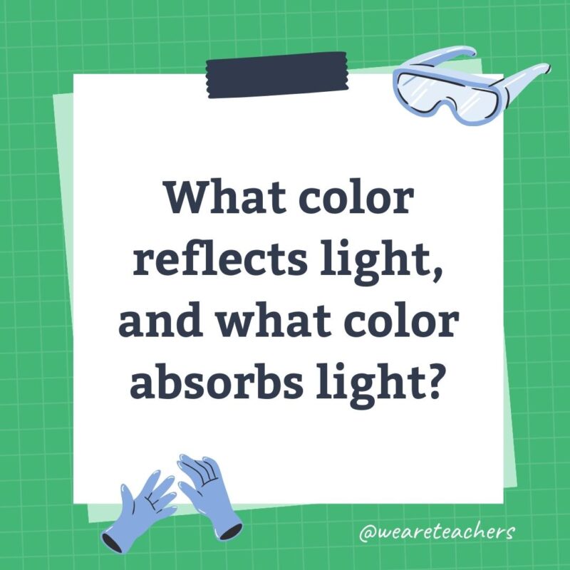 What color reflects light, and what color absorbs light?