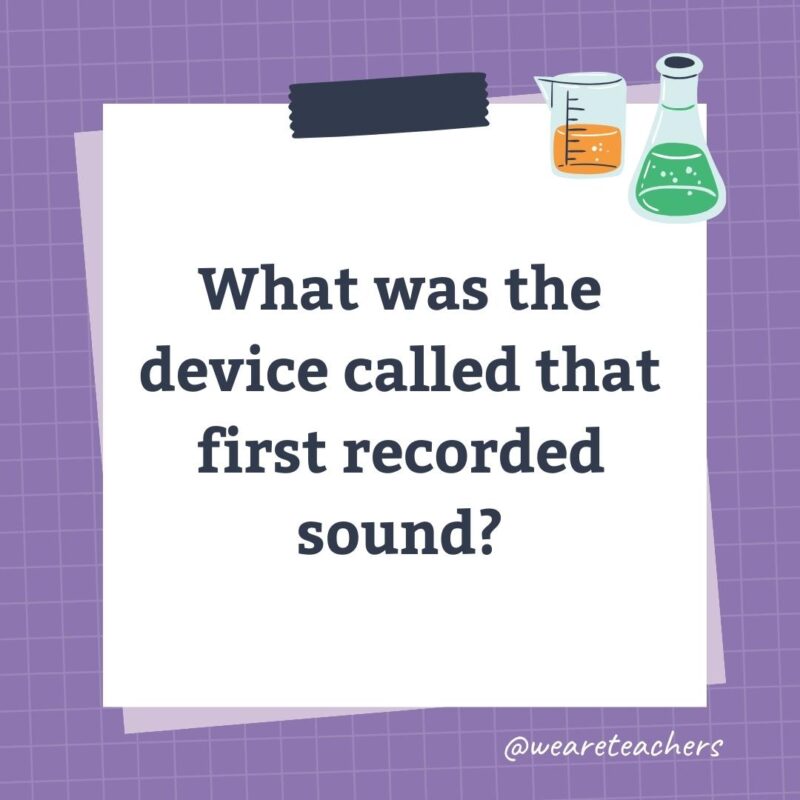 What was the device called that first recorded sound?