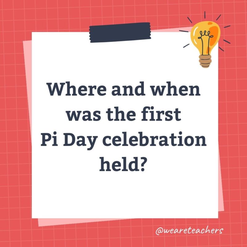 Where and when was the first Pi Day celebration held?