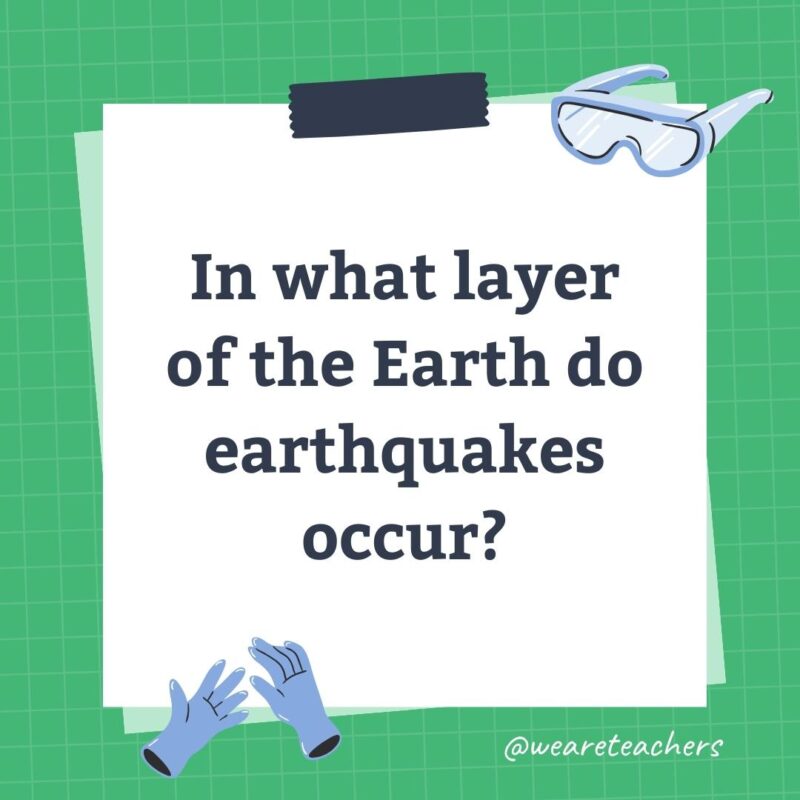 In what layer of the Earth do earthquakes occur?