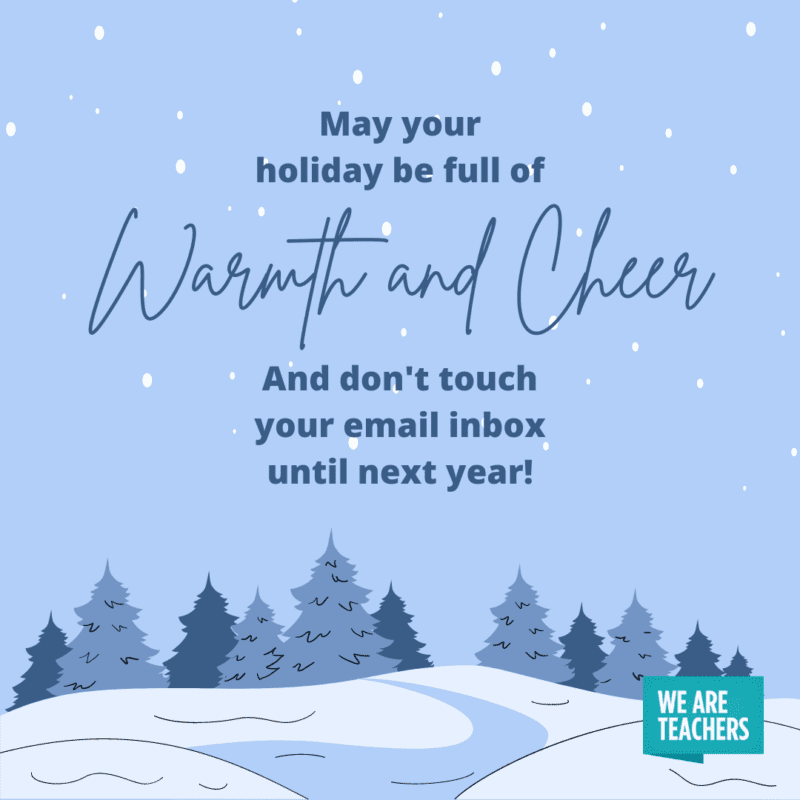 Honest holiday card for teacher