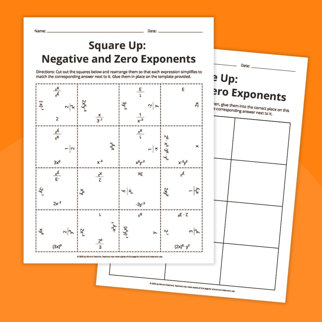 Square Up: Negative and Zero Exponents