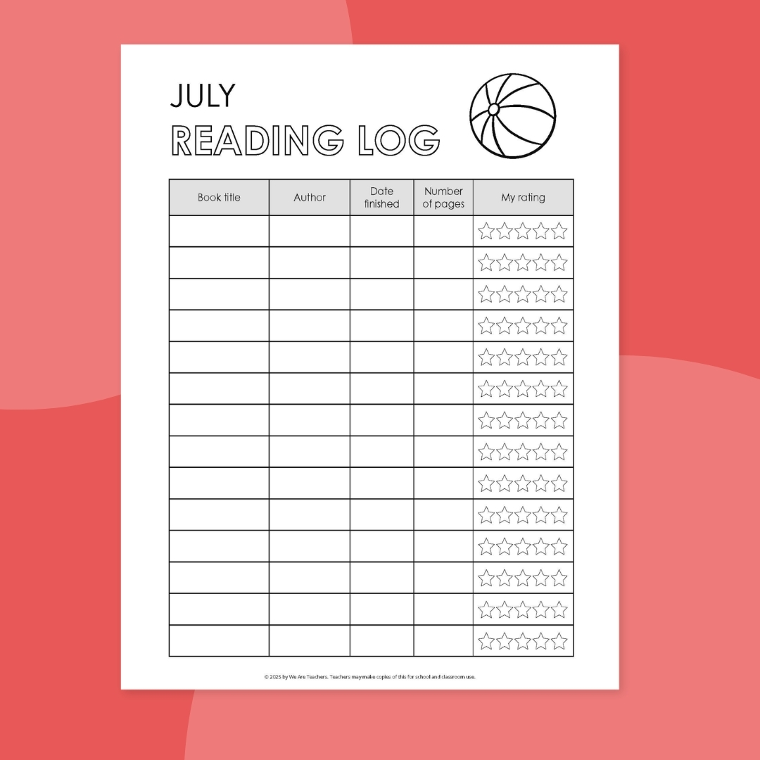 WeAreTeachers_Article_July New Books_Article Image July reading log