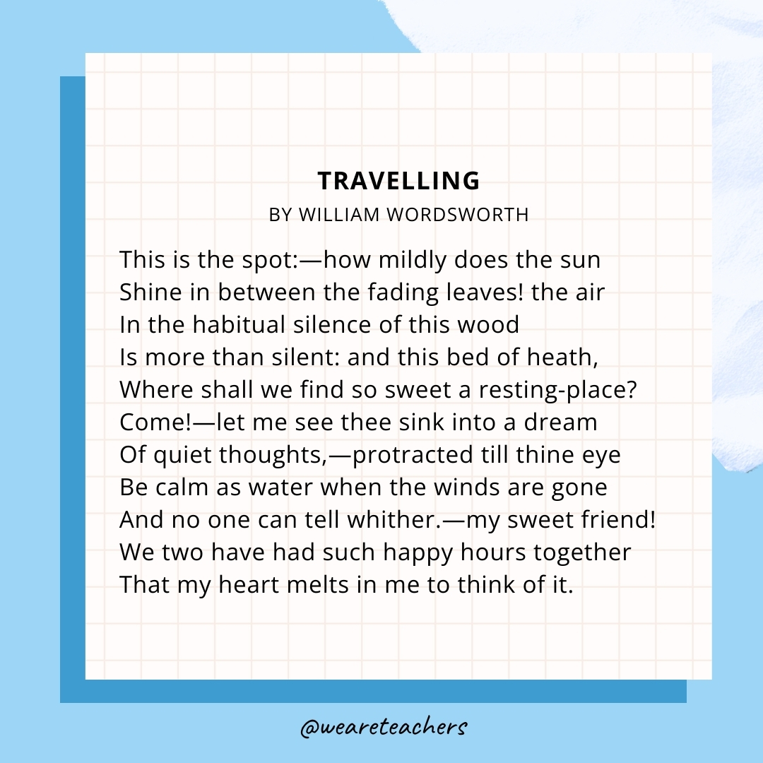 Travelling by William Wordsworth