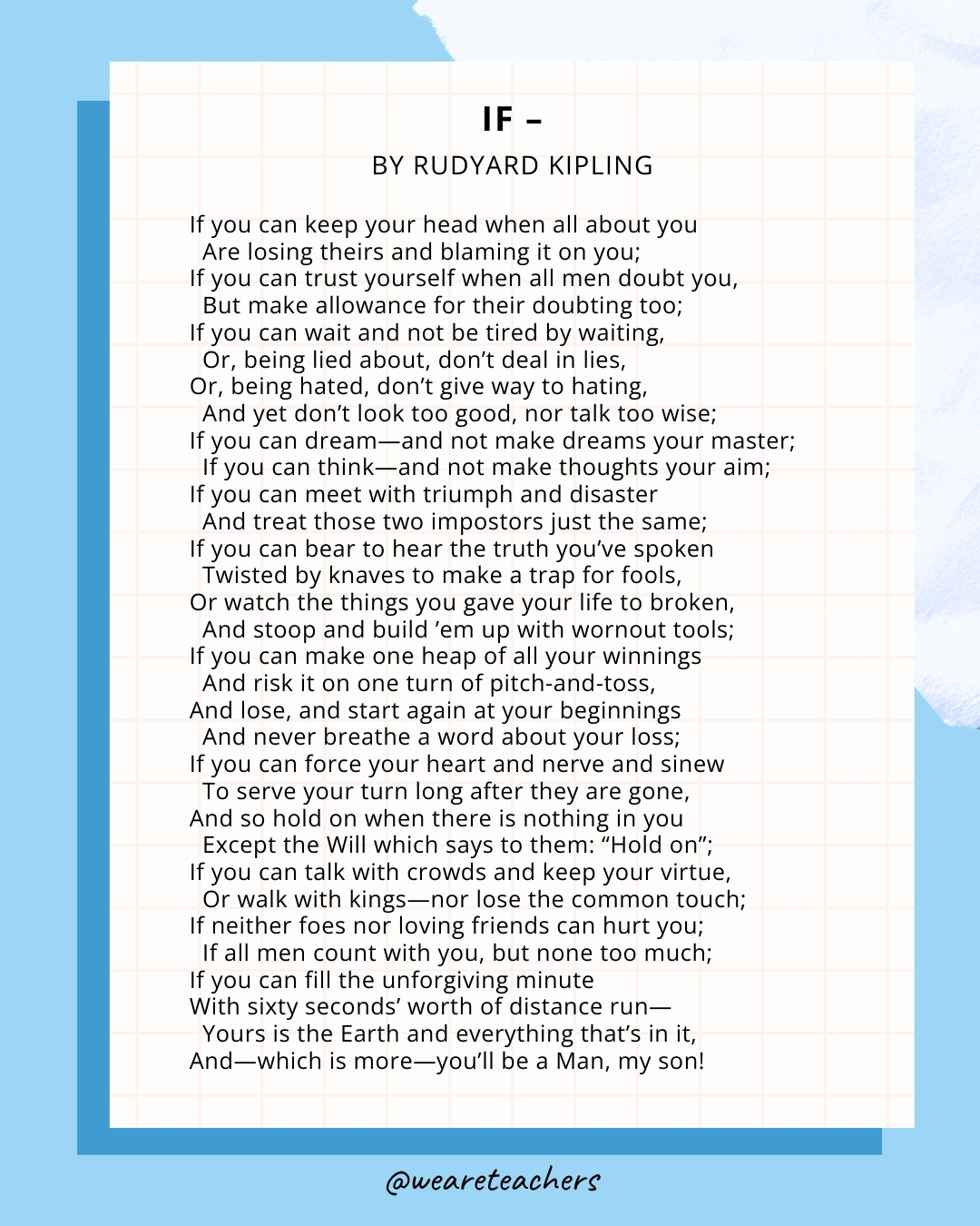 If – by Rudyard Kipling