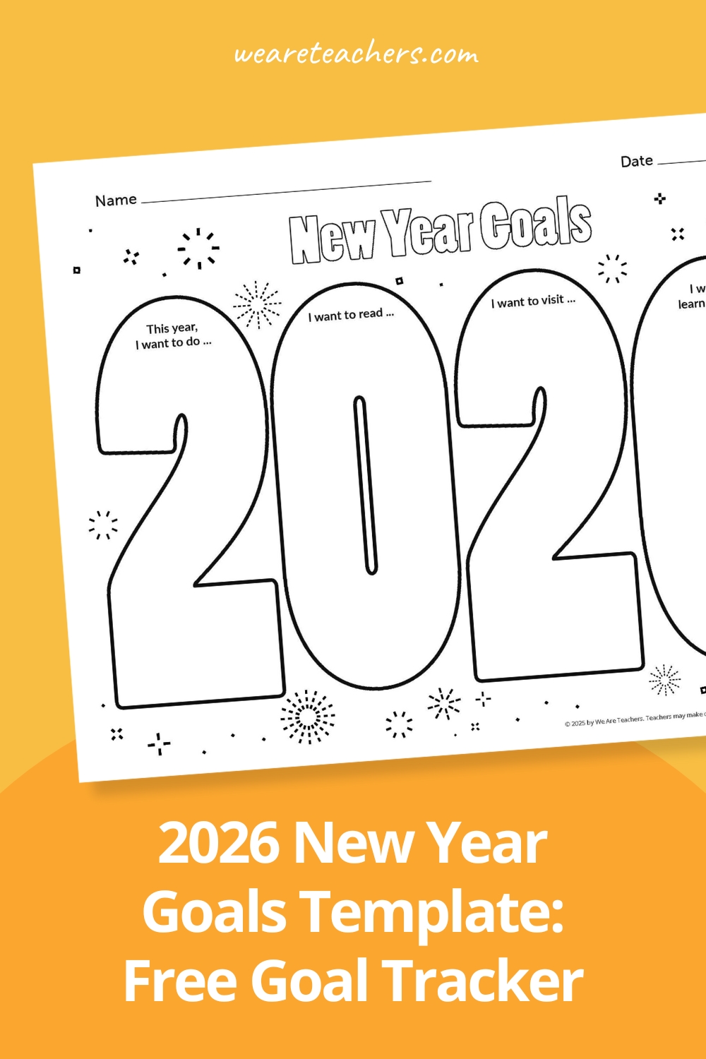 2026 New Year Goals Template Free Goal Tracker Asha Modern School