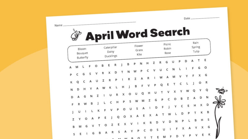 April Fools word search 