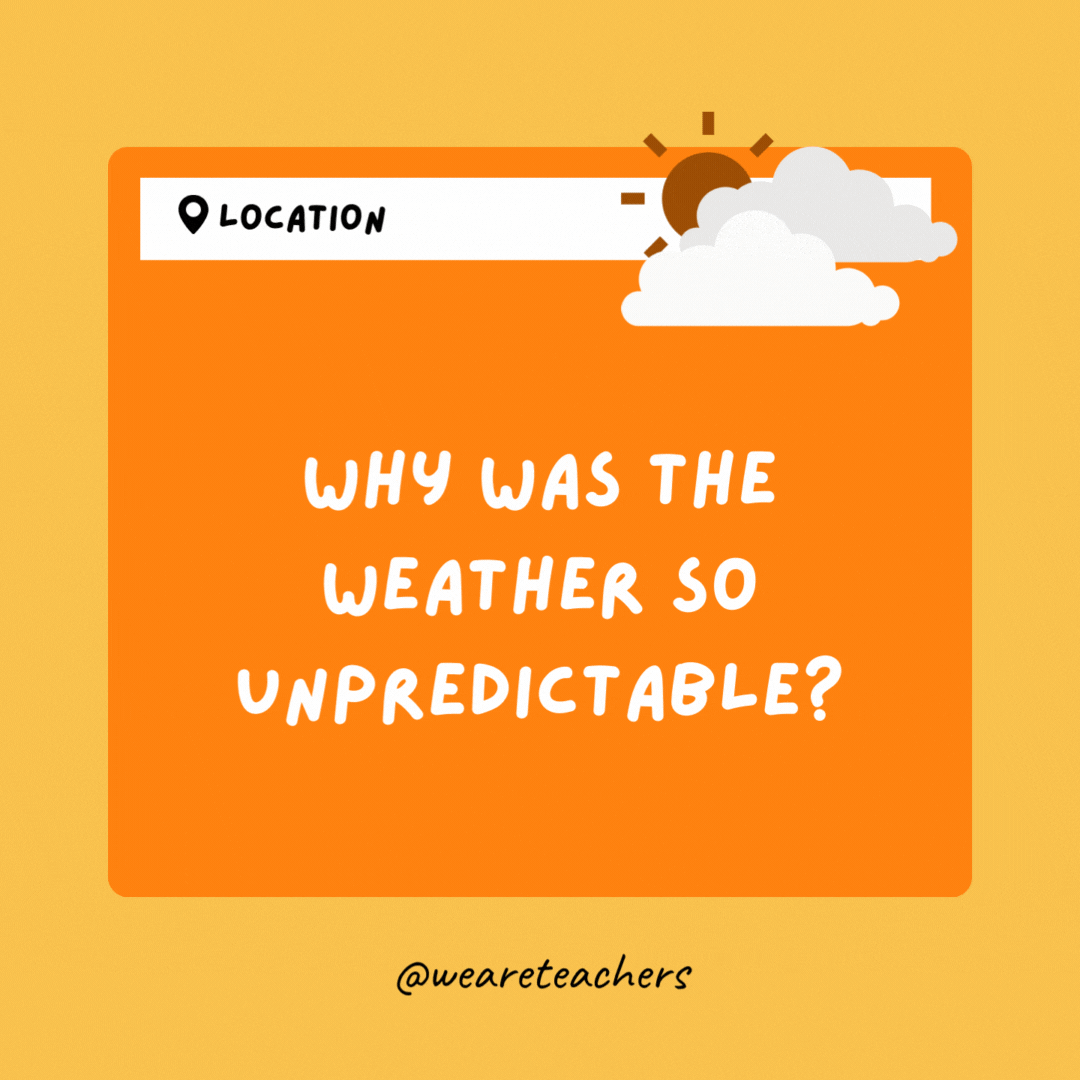 Why was the weather so unpredictable? 