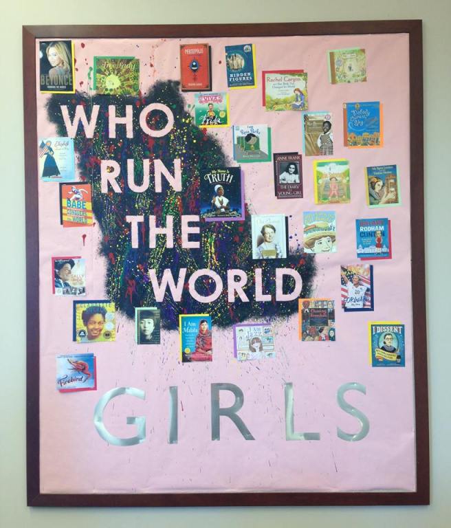 Poster with words Who run the world GIRLS