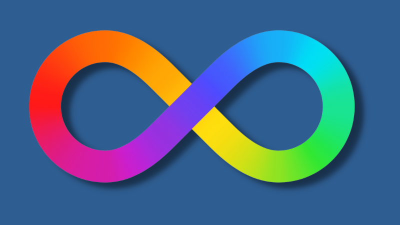 Illustration of autism infinity symbol