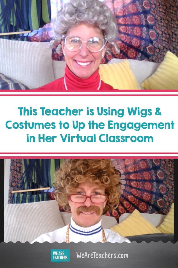 This Teacher is Using Wigs and Costumes to Up the Engagement in Her Virtual Classroom