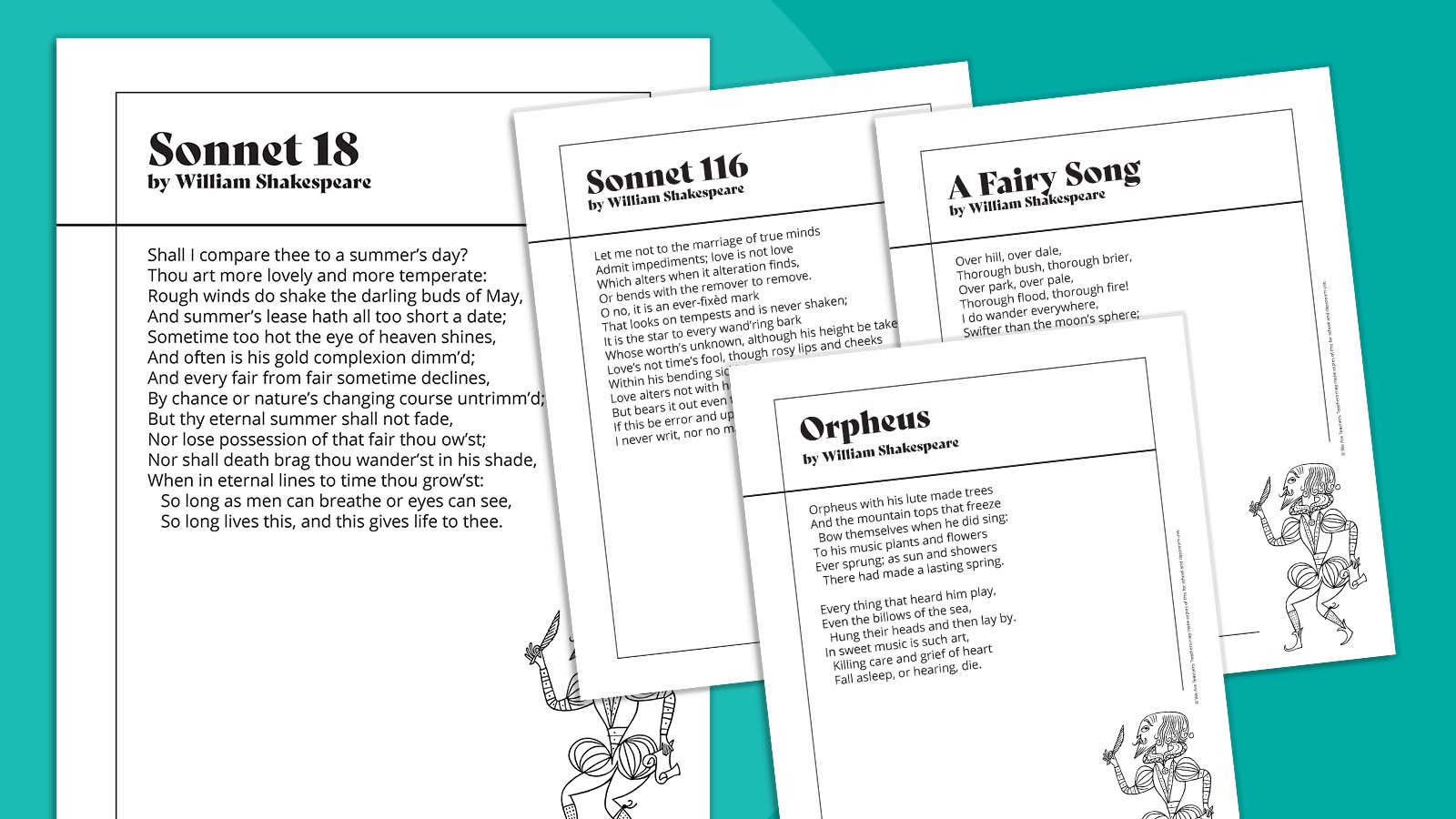 25 Popular Shakespeare Poems Free Printables Dvonee