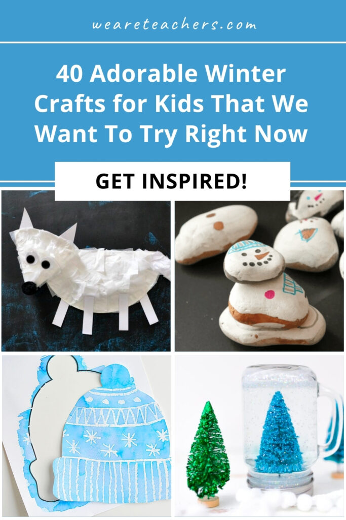 Brrr, it's cold out there! Sounds like a perfect time to get creative! Try one (or more!) of these easy winter crafts for kids.