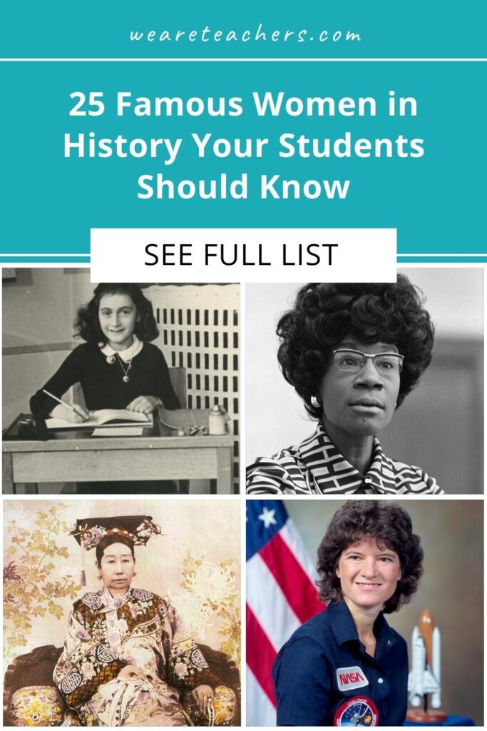 This list of famous women in history is perfect for sharing with students in the classroom when you need some inspiration!