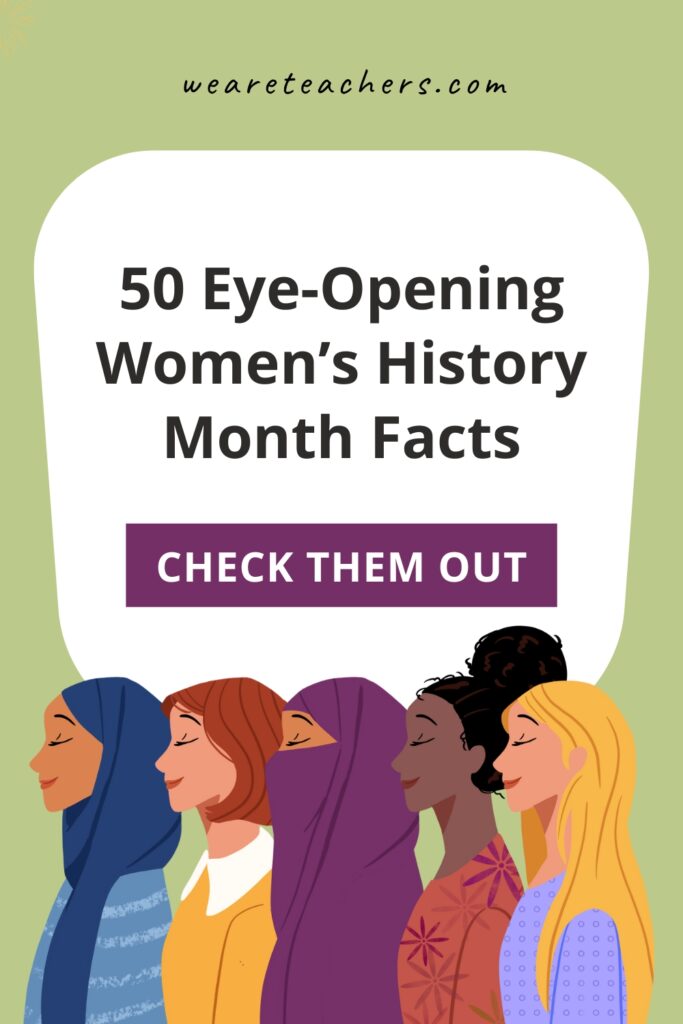 These Women's History Month fun facts showcase women in history and are great way to learn and celebrate all month long!