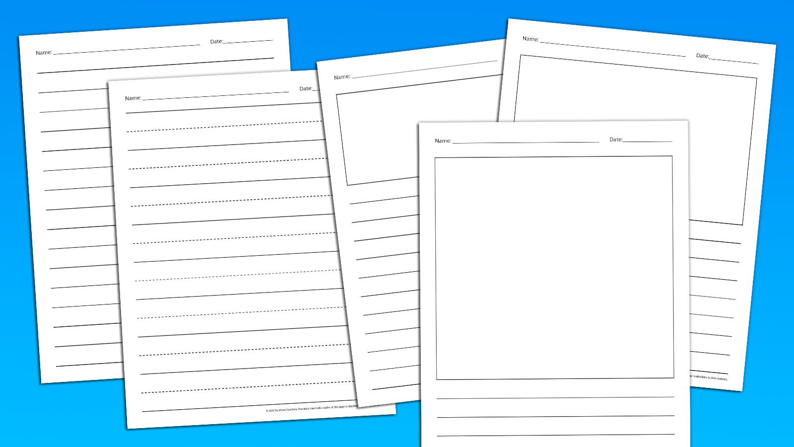 You’ll get basic writing pages (with scaffolded support for drawing and writing).