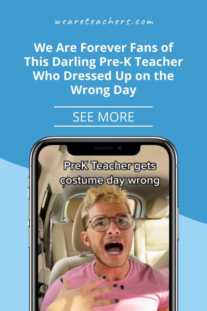 This teacher who dressed up on the wrong day lived the nightmare that so many teachers merely fret about. See how he responded here