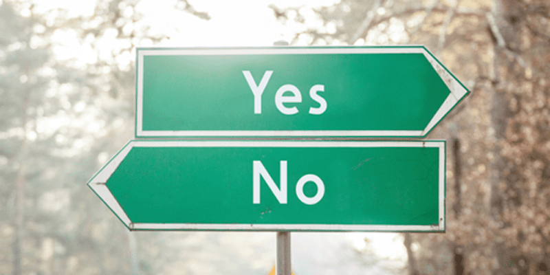 Yes and No Street Signs