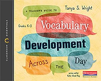 Book cover for A Teacher's Guide to Vocabulary Development Across the Day as an example of science of reading PD books
