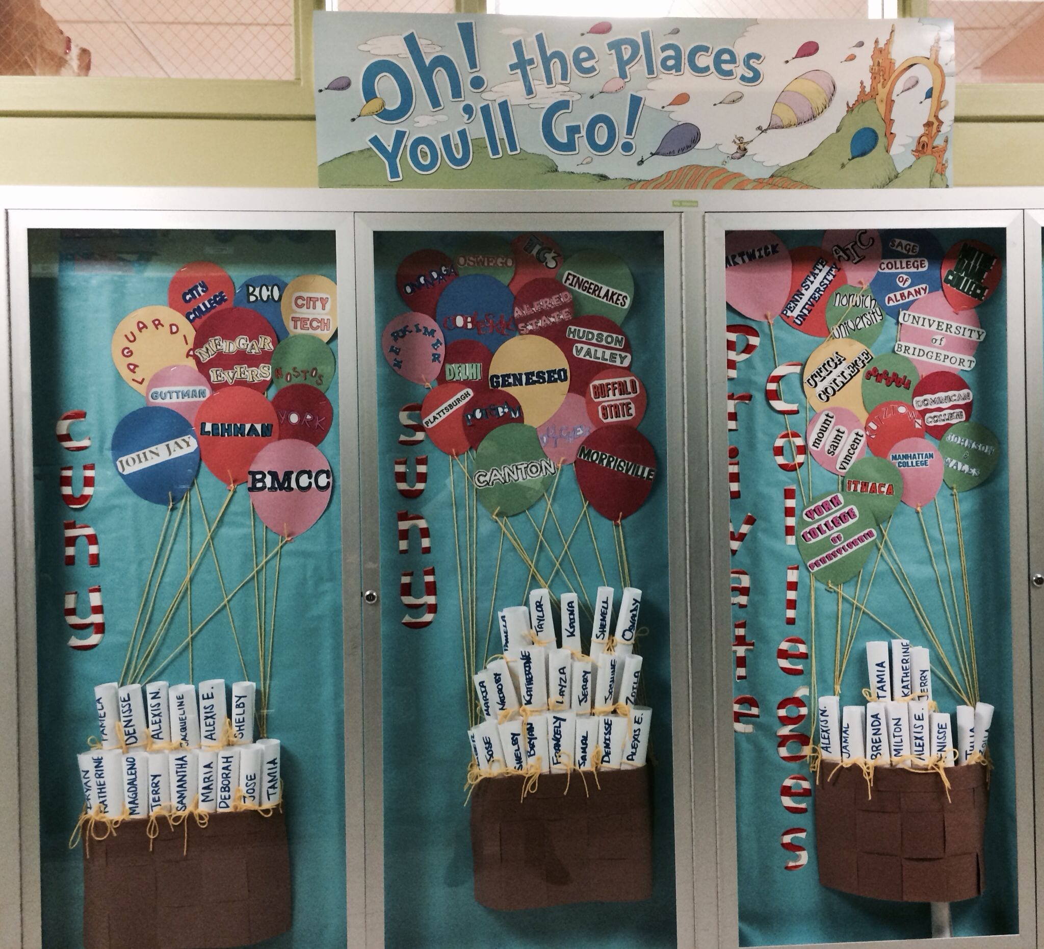 Oh! The places you'll go! Project in classroom