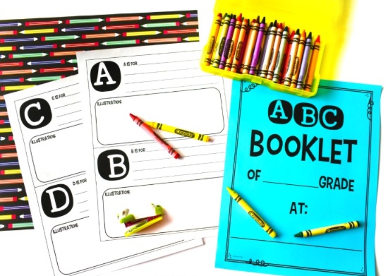 An abc book work template for elementary students