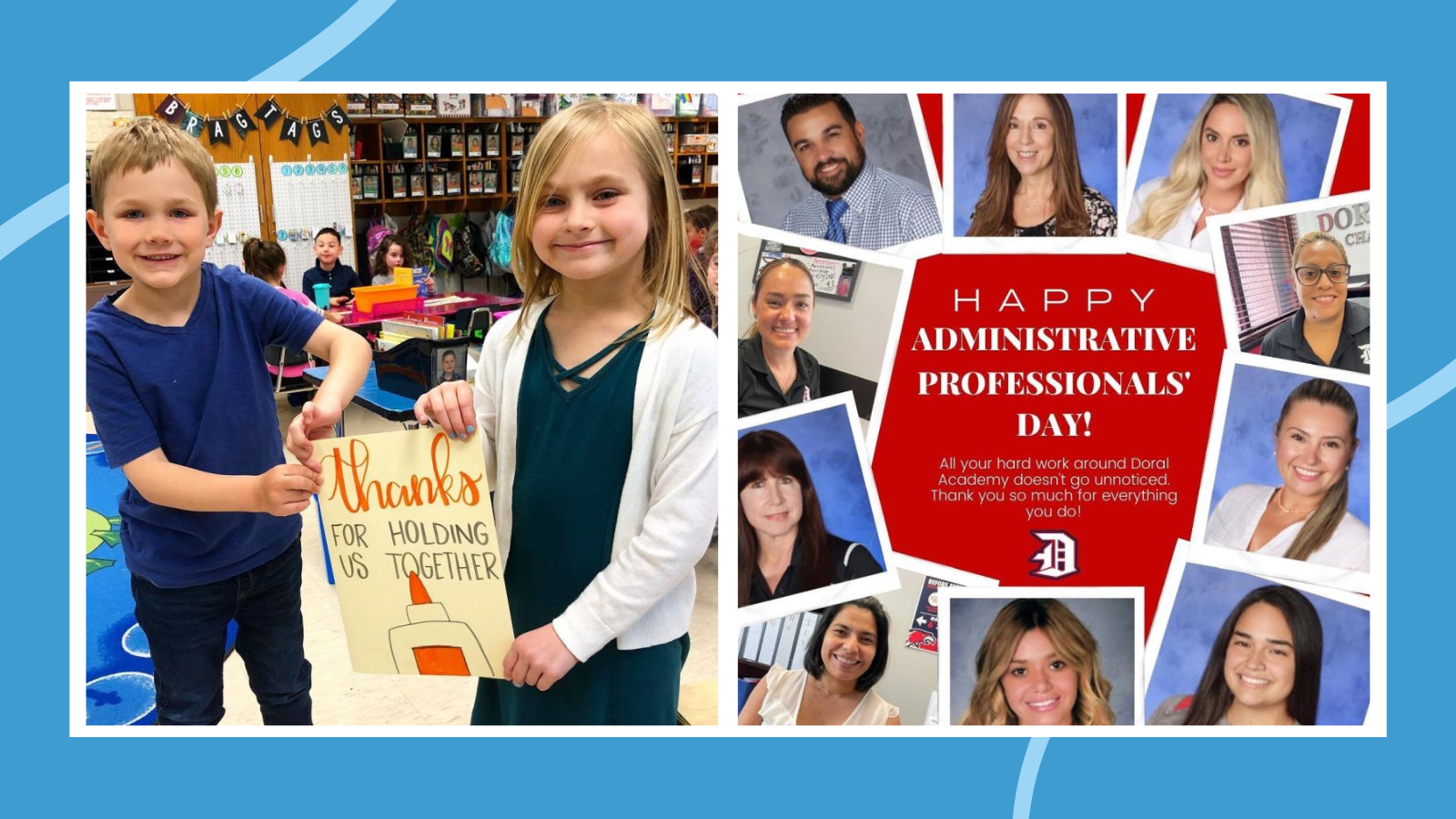 Collage of Administrative Professionals Day celebrations