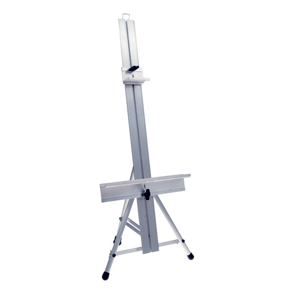 An aluminum tabletop easel is shown as an example of an art easel for kids.