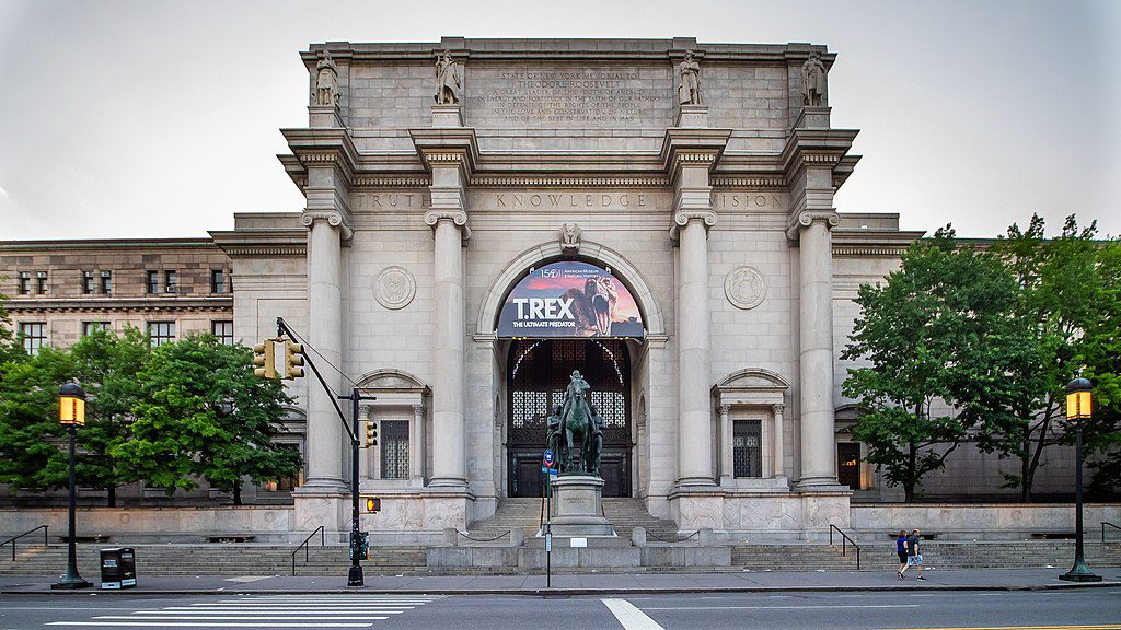 Outside view of the American Museum of Natural History in NYC