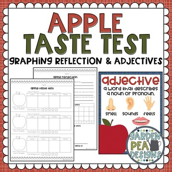 Apple taste test experiment sheets, including a form to record and rate each apple tasted. 