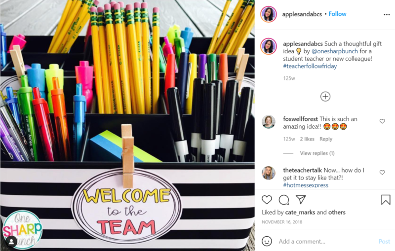 Still of pencils and pens gifts for teachers applesandabcs Instagram post