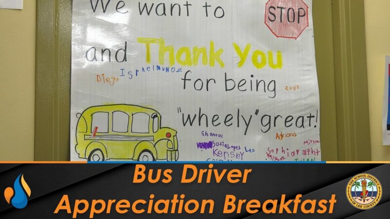bus driver breakfast banner for a school bus driver appreciation day 2024 idea 