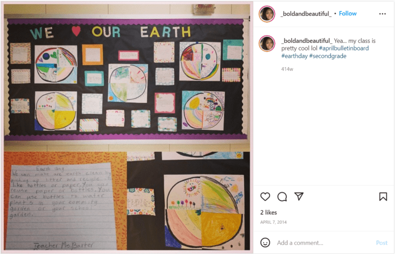 Love our earth bulletin board