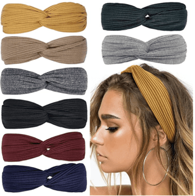 Assorted colored tie headbands