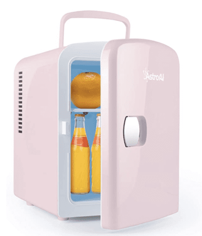 AstroAL mini fridge cooler and warmer in pink