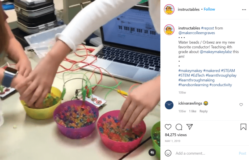 Still of awesome tools for teaching robotics like Makey Makey from Instagram