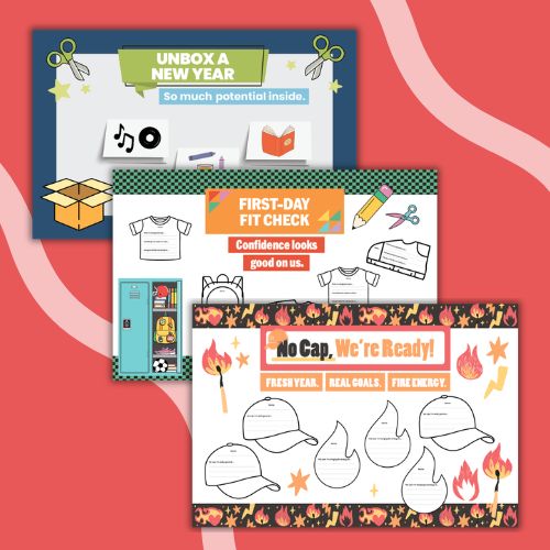 Back-to-School Bulletin Board Kits an image of three back-to-school bulletin board examples