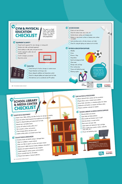 Back to School Checklist Two pages from a back to school checklist for administrators